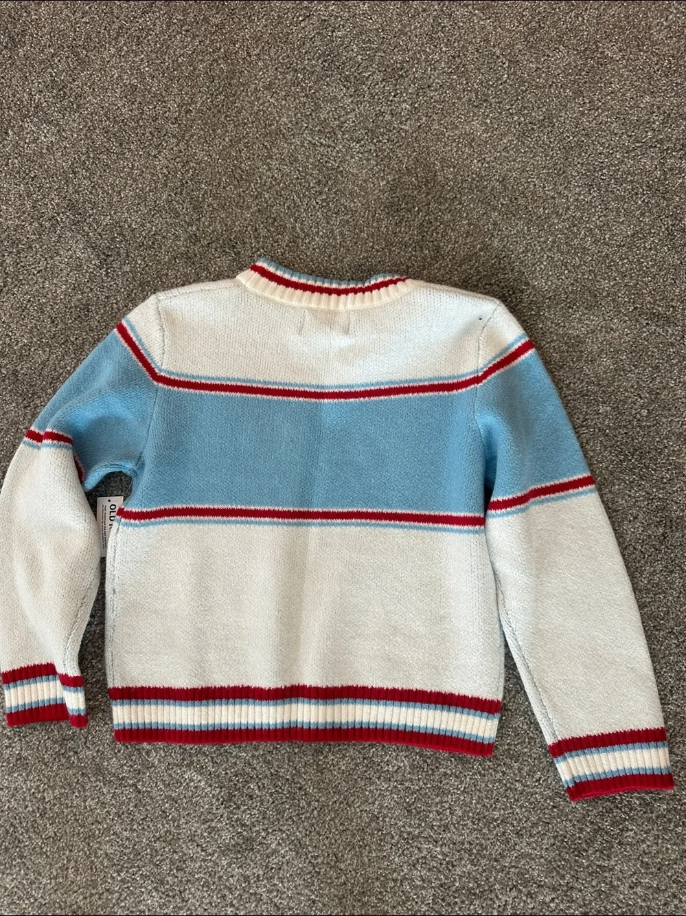 Old Navy Cream and Light Blue 